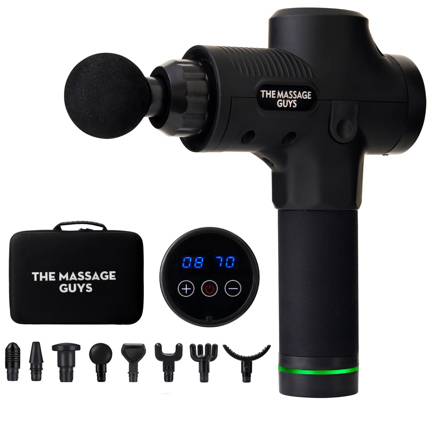 Professional Massage Gun - 30 Speeds/8 Heads - Touch Screen